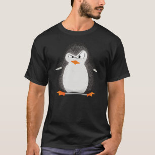 Angry Penguin Glitter Photo Print T-Shirt