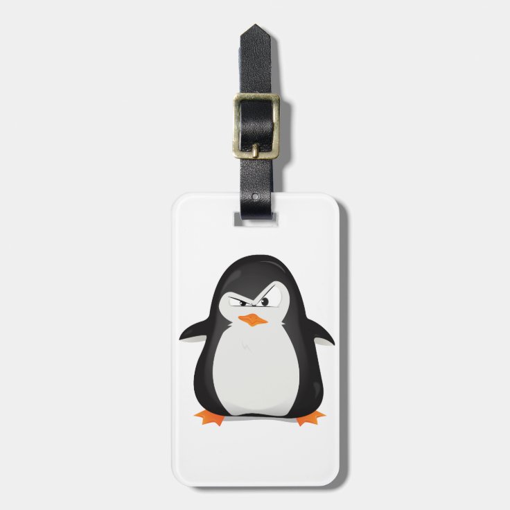 Angry Penguin Luggage Tag Zazzle