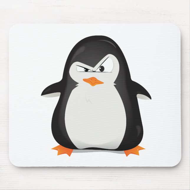 Angry Penguin Mouse Pad (Front)