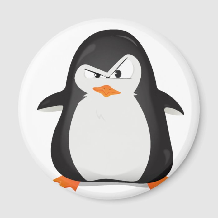 Angry Penguin Refrigerator Magnets