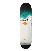 Angry Penguin Teal Glitter Photo Print Skateboard Angry Penguin Teal Glitter Photo Print Skateboard