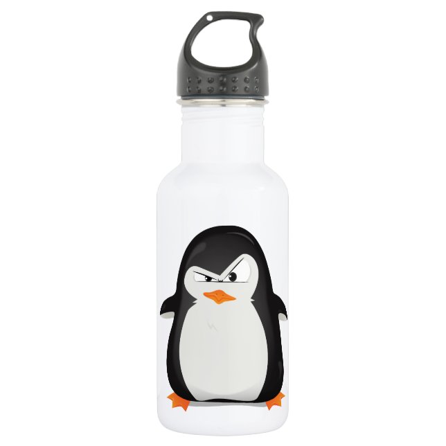 Angry Penguin Water Bottle (Front)
