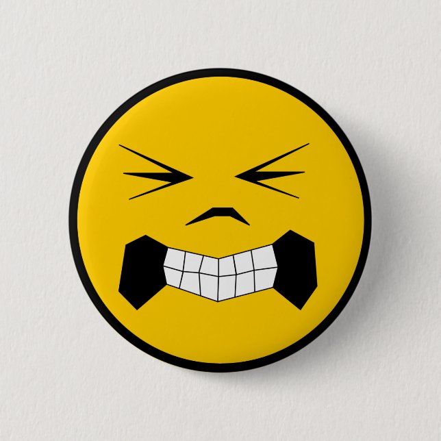 Angry Pinback Button (Front)