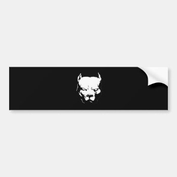 Angry Pitbull Dog Bumper Sticker by customvendetta at Zazzle