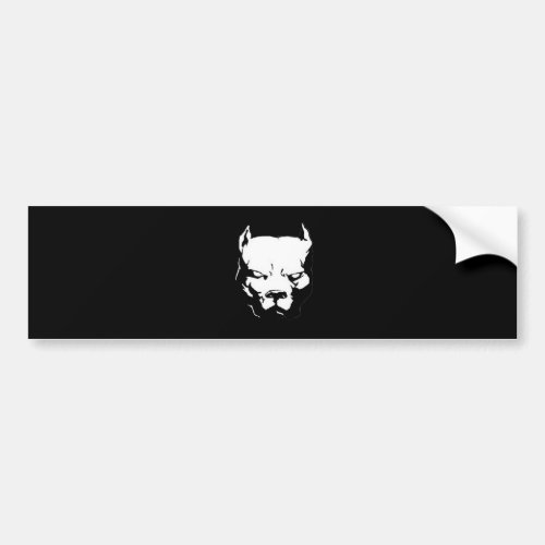 Angry Pitbull Dog Bumper Sticker