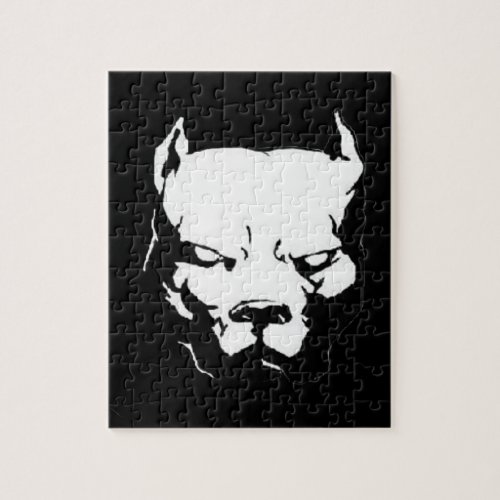 Angry Pitbull Dog Jigsaw Puzzle