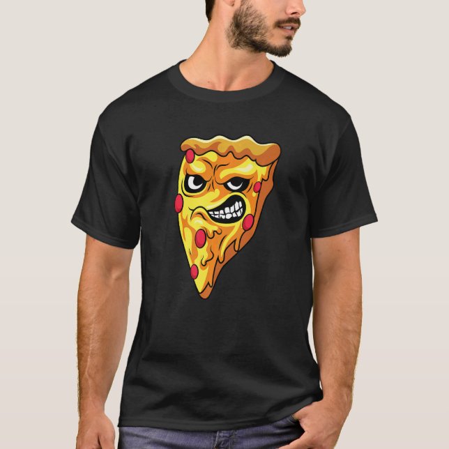 Angry Pizza Gourmet T-Shirt (Front)