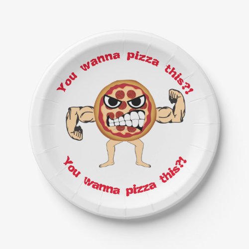 Angry Pizza Plate