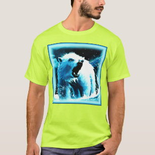 "Angry Polar Bear" Cute Painting. Buy Now T-Shirt