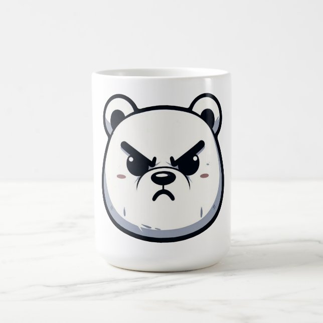 Angry Polar Bear Design Coffee Mug (Center)