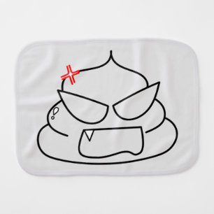 Angry Poop - Brootsch the PooPoo Baby Burp Cloth
