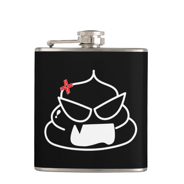 Angry Poop - Brootsch the PooPoo Flask (Front)
