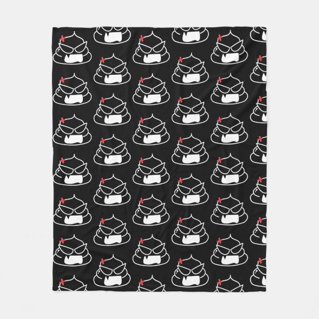Angry Poop - Brootsch the PooPoo Fleece Blanket (Front)