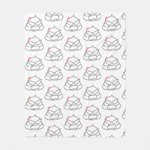 Angry Poop - Brootsch the PooPoo Fleece Blanket
