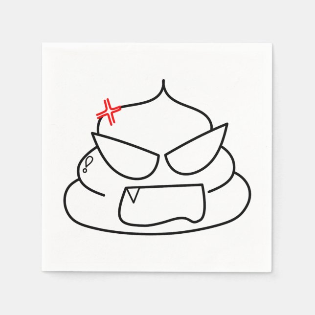 Angry Poop - Brootsch the PooPoo Napkins (Front)