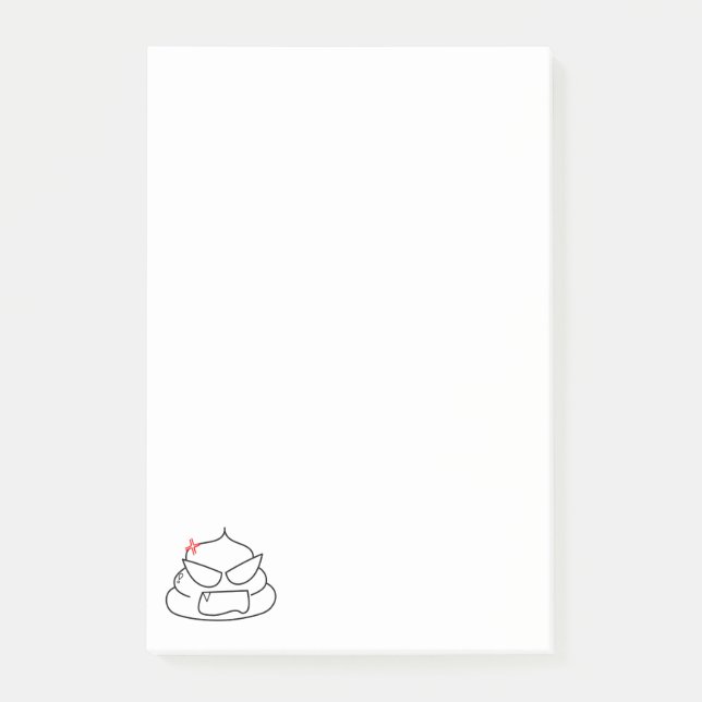 Angry Poop - Brootsch the PooPoo Post-it Notes (Front)