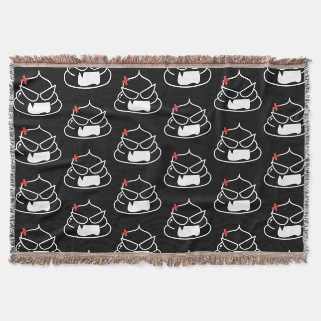 Angry Poop - Brootsch the PooPoo Throw Blanket (Front)