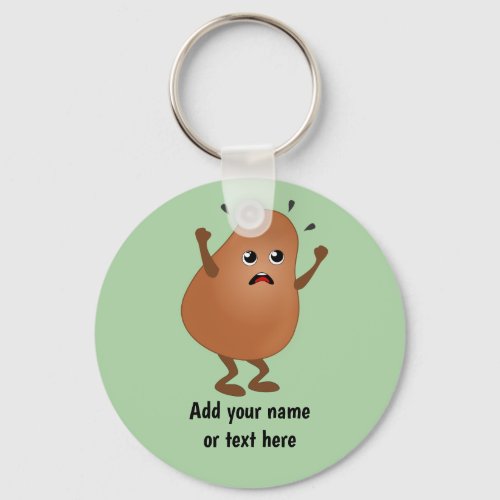 Angry Potato _ an annoyed little spud _ your name  Keychain
