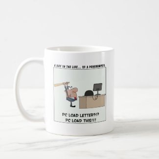 Angry Programmer Hits Computer Classic White Coffee Mug
