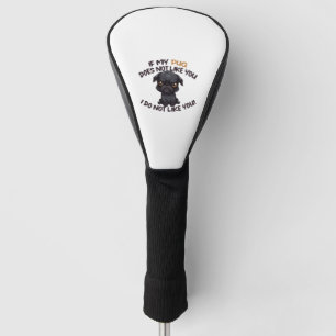 Angry Pug (Black) - Unique Design Golf Head Cover