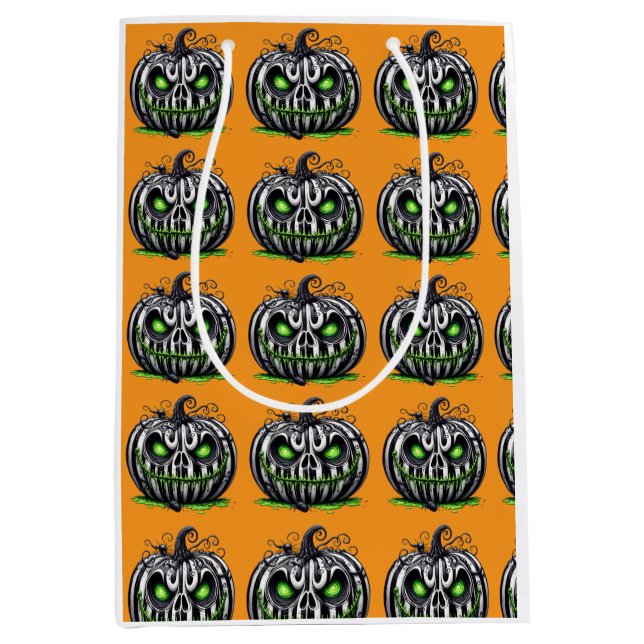 Angry Pumpkin Medium Gift Bag (Front)