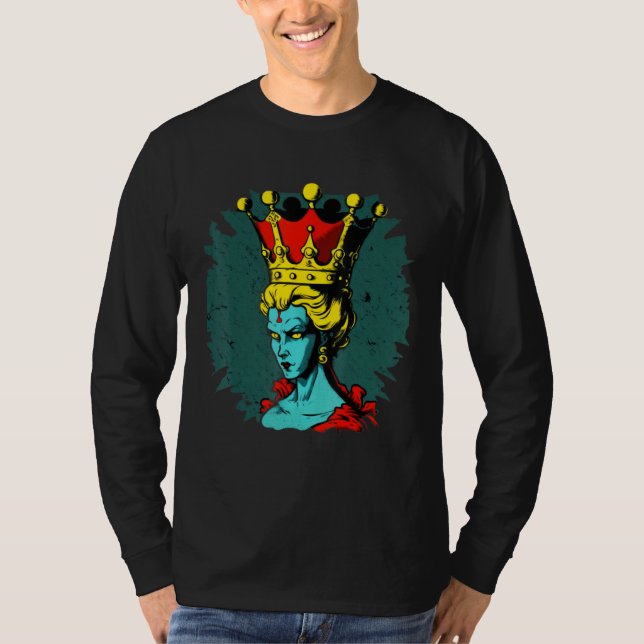 Angry Queen Chess Piece T-Shirt (Front)
