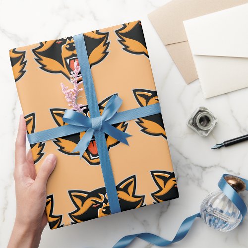 Angry Raccoon Face Wrapping Paper