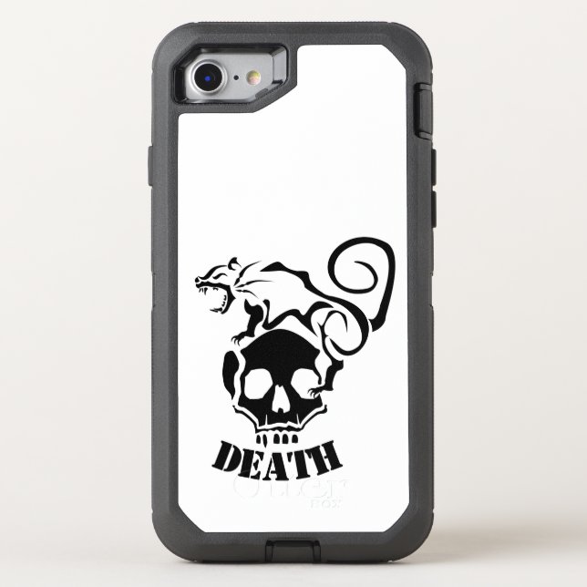 Angry Rat On an Evil Skull Otterbox iPhone Case (Back)