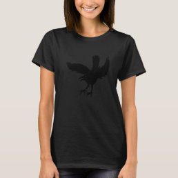Angry Raven Crow Bird   T-Shirt