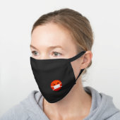 Angry red emoji with a mask (Angled)