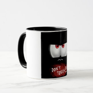 Angry Red Eyes "Don't Touch" Moody Aesthetic Mug