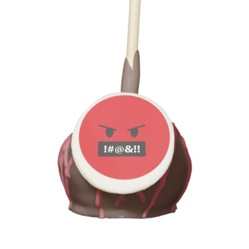 Angry Red Face Cursing Emoji Cake Pops