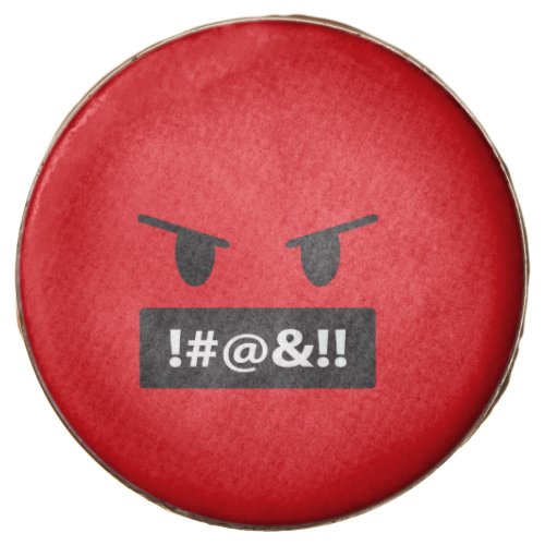 Angry Red Face Cursing Emoji Chocolate Covered Oreo
