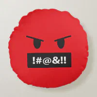 Angry 2024 emoji pillow