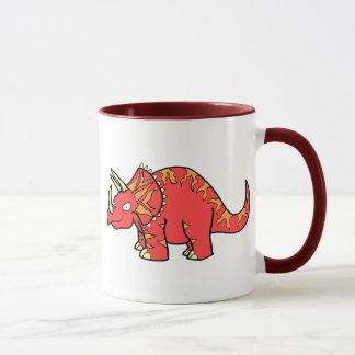Angry Red Triceratops - Dinosaur-gifts.com Mug