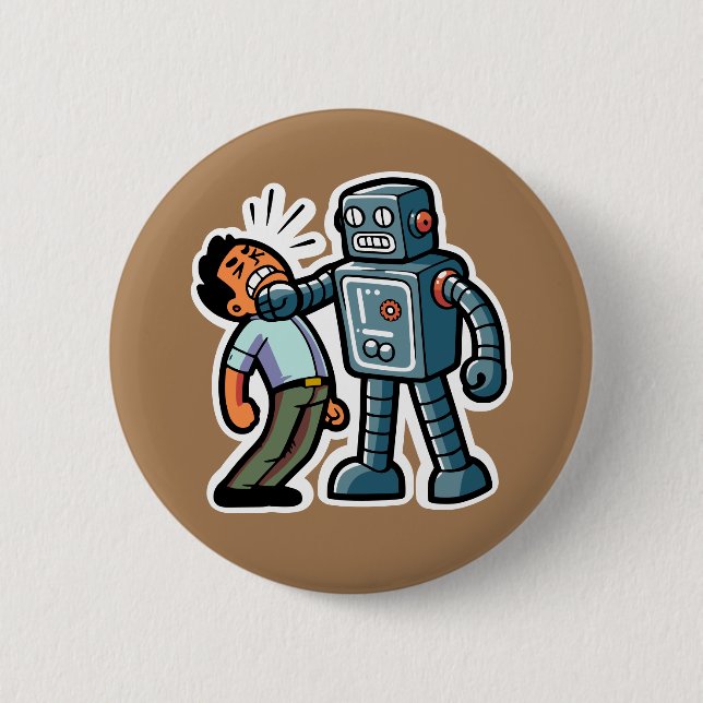Angry Robot Button (Front)