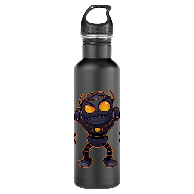 Angry Robot Water Bottle (Front)