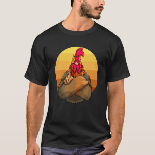Angry Rooster Sunset  Women Rude Hen Love 1 T-Shirt