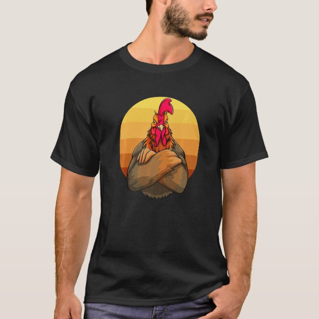 Angry Rooster Sunset  Women Rude Hen Love  1 T-Shirt (Front)