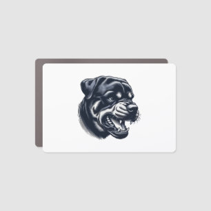Angry Rottweiler Dog – Bold Guard Dog Artwork Car Magnet