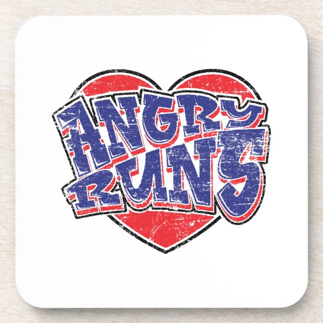 Angry Runs fans design v2  Beverage Coaster (Front)