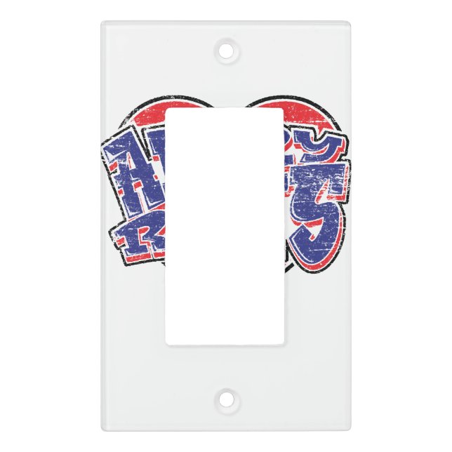 Angry Runs fans design v2  Light Switch Cover (Front)
