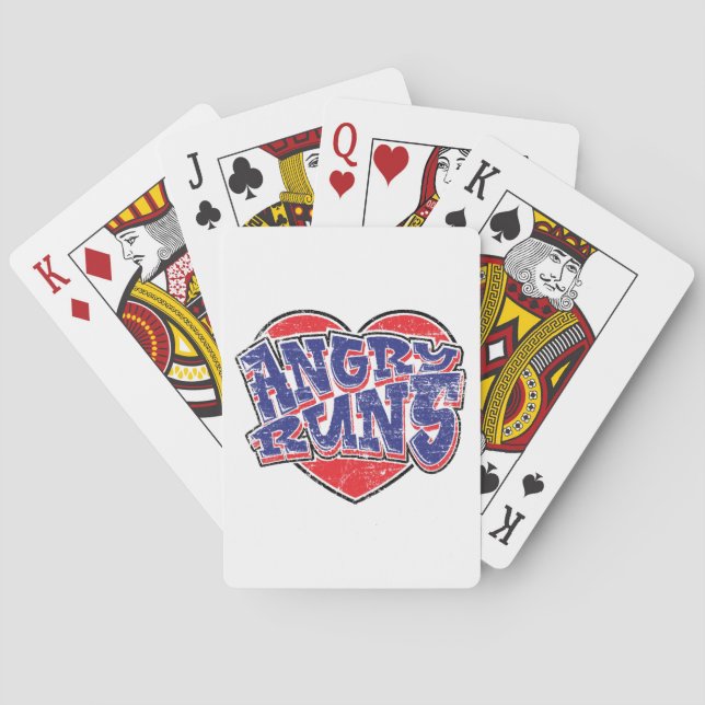 Angry Runs fans design v2  Poker Cards (Back)