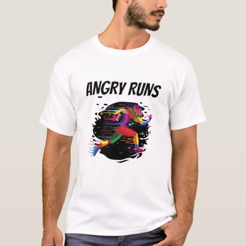 Angry Runs Good Morning Football Football Lovers T_Shirt