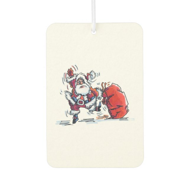 Angry Santa car air freshener (Front)