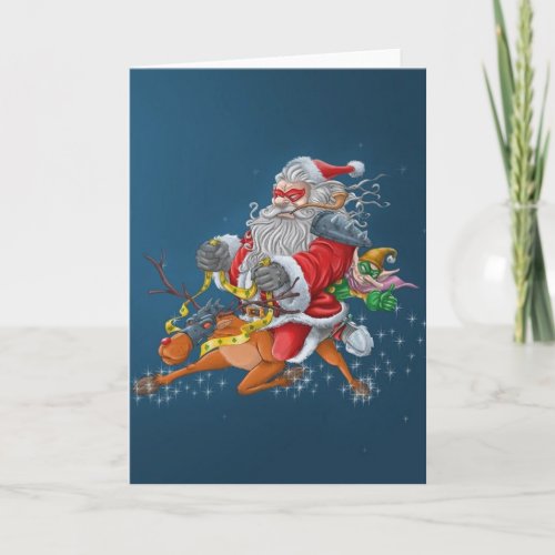 Angry Santa Claus Card