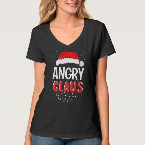 Angry Santa Claus Christmas Matching Costume T_Shirt