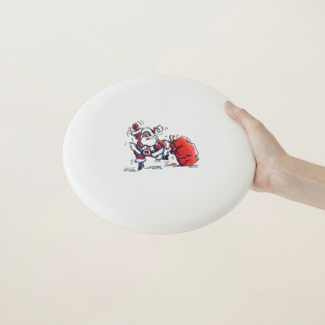 Angry Santa frisbee (In Hand)