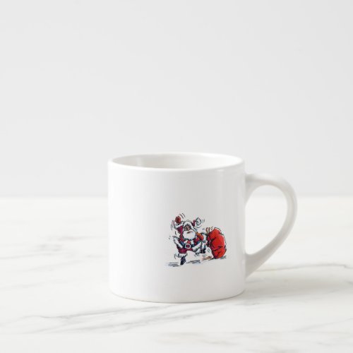 Angry Santa left hand espresso mug