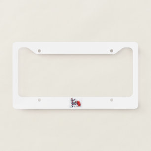 Angry Santa license plate frame a